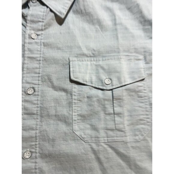 Free Planet Button Up Shirt Men’s 2x Blue Pocketed Short Sleeve. - Picture 3 of 10